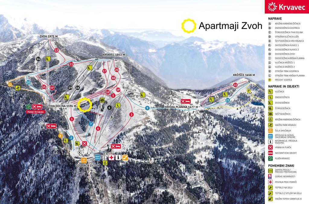 Apartments Zvoh, Krvavec, Ski-In, Ski-Out Cerklje na Gorenjskem Bagian luar foto